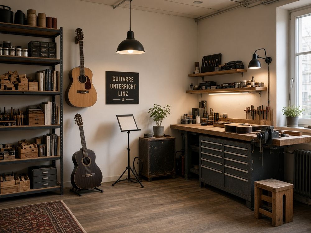 About the Adult music studio / guitar lessons studio at Studio Wildstrand